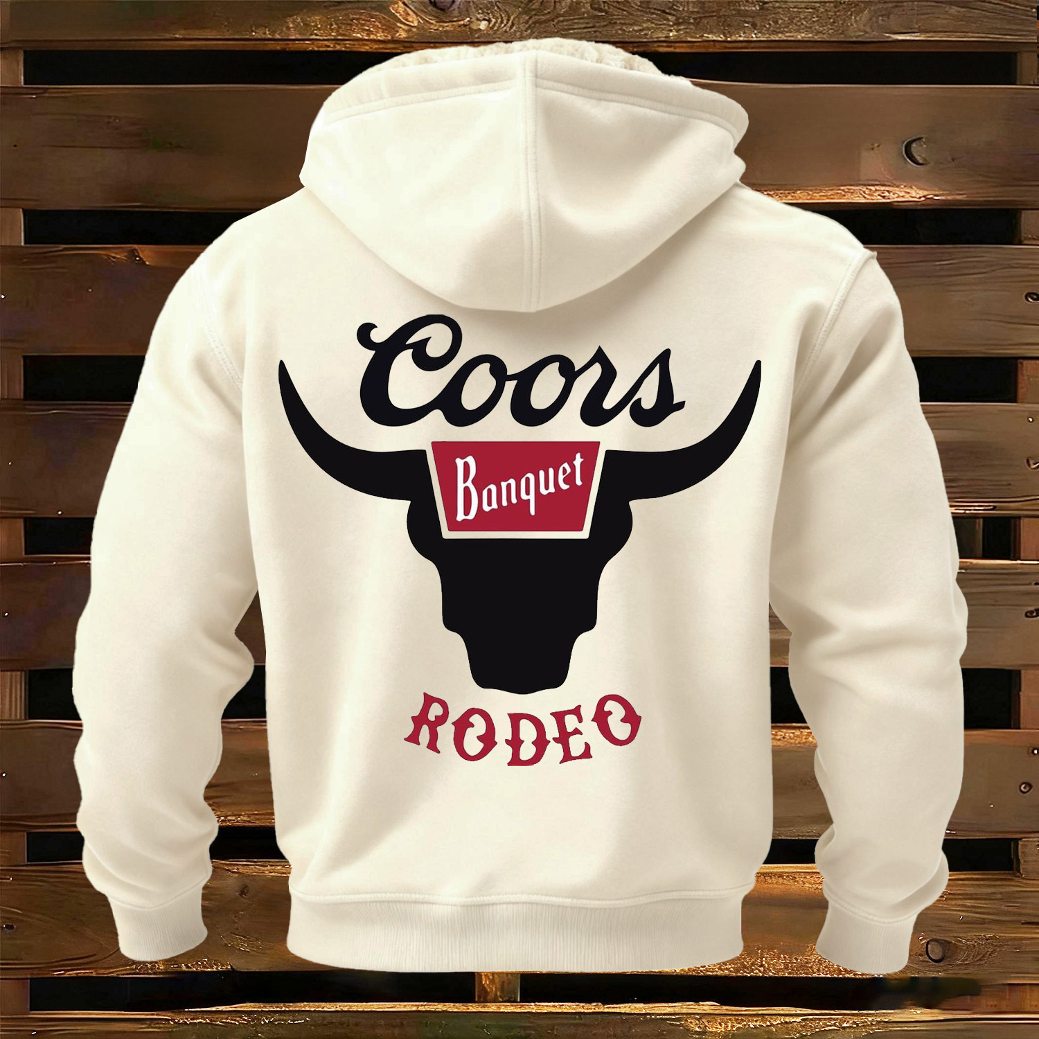 Stylish Graphic Design Fleece-lined Hooded