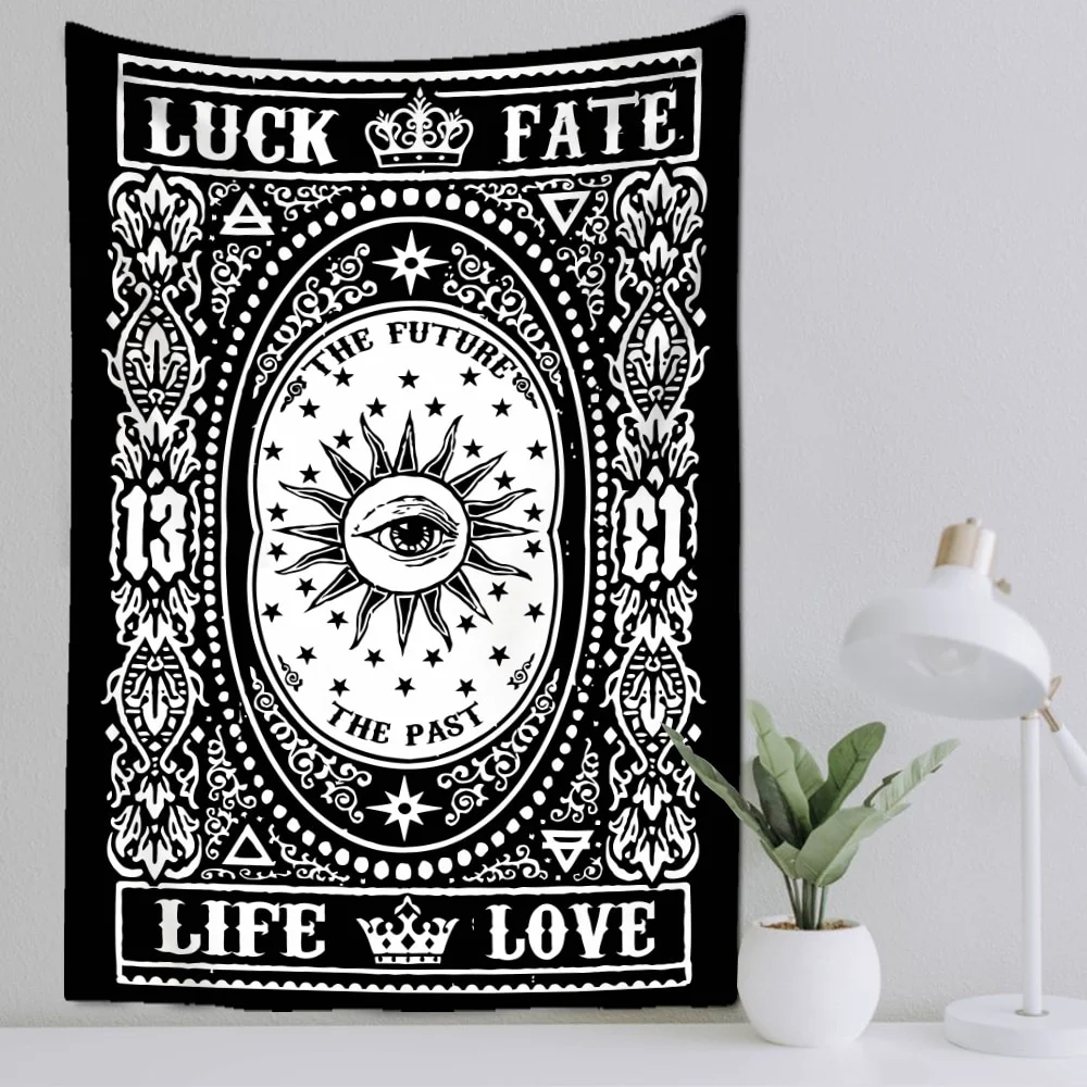 Athvotar Card Tapestry Wall Hanging Astrology Divination Sun And Moon Wall Hanging Hippie Bohemian Wall Rugs Dorm Decor Blanket