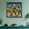Colorful House-Paint by Numbers Acrylic Painting 40*40cm