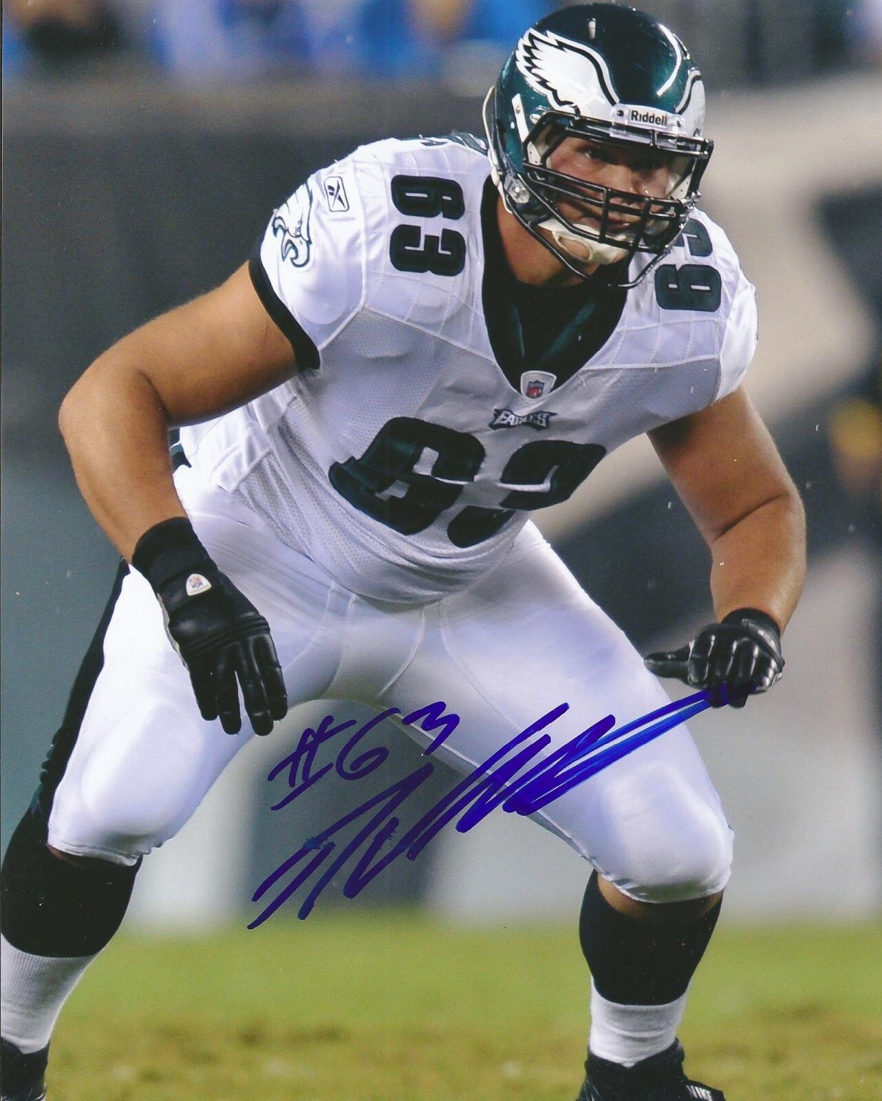 DANNY WATKINS SIGNED PHILADELPHIA EAGLES 8x10 Photo Poster painting