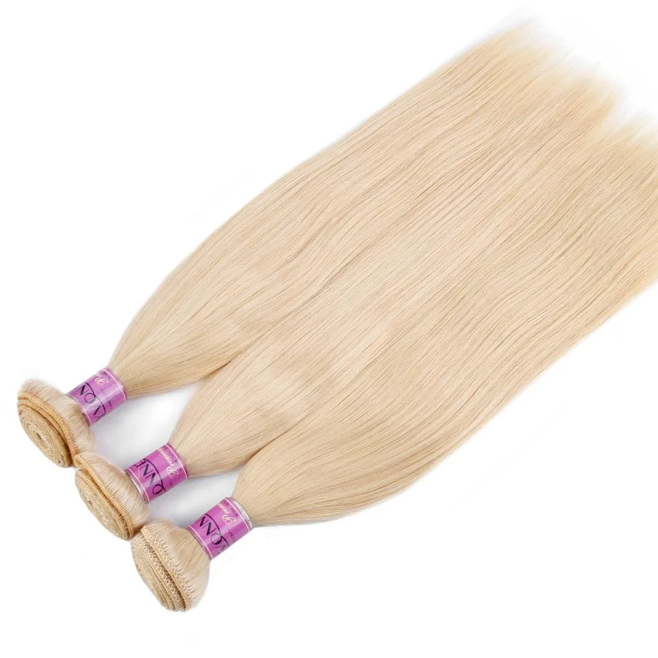 YVONNE Blonde Virgin Hair 3/4 Bundle/lot 613 Brazilian Straight Hair Weave 100% Yvonne Human Hair Weft 