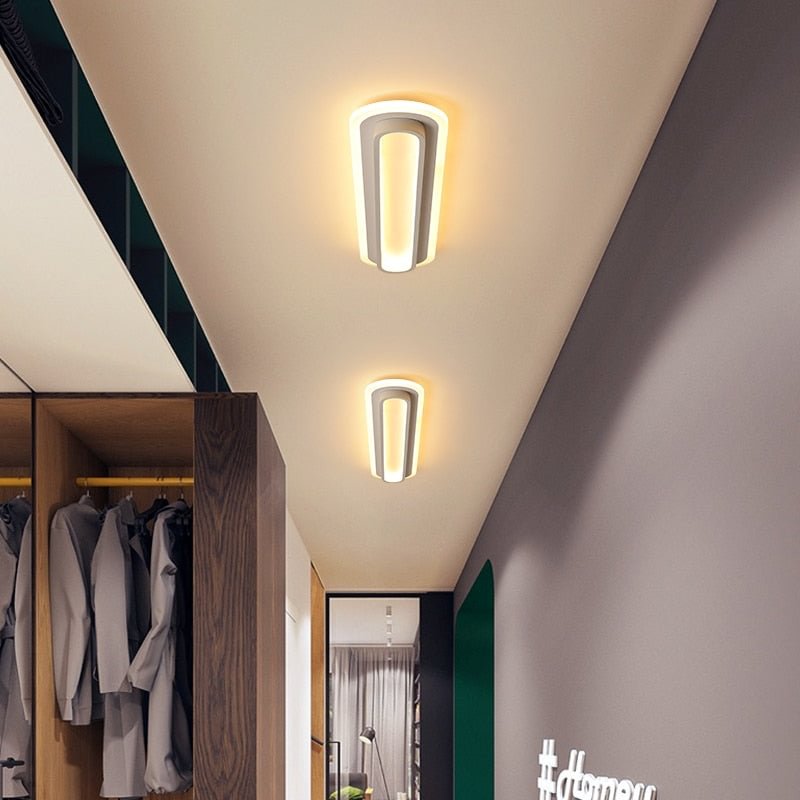 Modern LED Ceiling Lights For Living Room Corridor White Black Surface Mounted Lamp