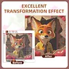Cartoon Nick Wilde Smiling Tear-Out Full DIY 5D Round Drill Diamond Paintings Picture Arts Craft for Adults/Beginners Gift Idea Home Wall Decor Diamond Crystal Rhinestones Painting Kits 11.7x11.7In