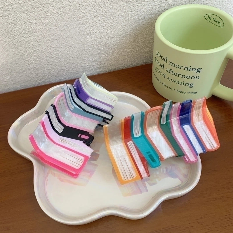 Women’s Casual Minimalist Streetwear Book Acetic Acid Sheets Hair Claws