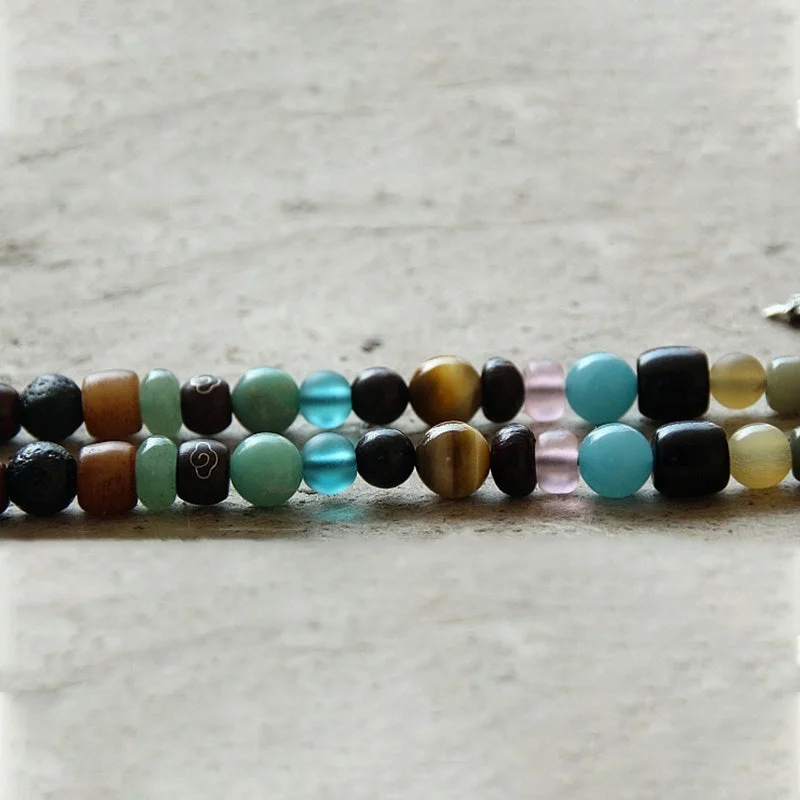 Tibet 108 Mala Beads Nine Palaces Bagua Bodhi Seed Yak Bone Vajra Harmony Bracelet