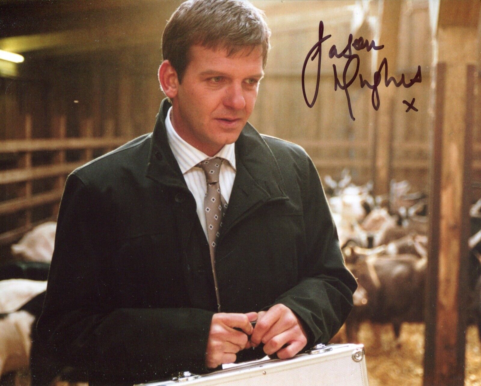 MIDSOMER MURDERS actor Jason Hughes as Sgt Jones signed Photo Poster painting - UACC DEALER