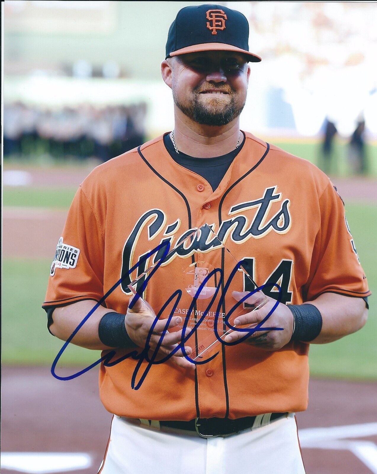 Autographed 8x10 Casey McGehee San Francisco Giants Photo Poster painting - COA