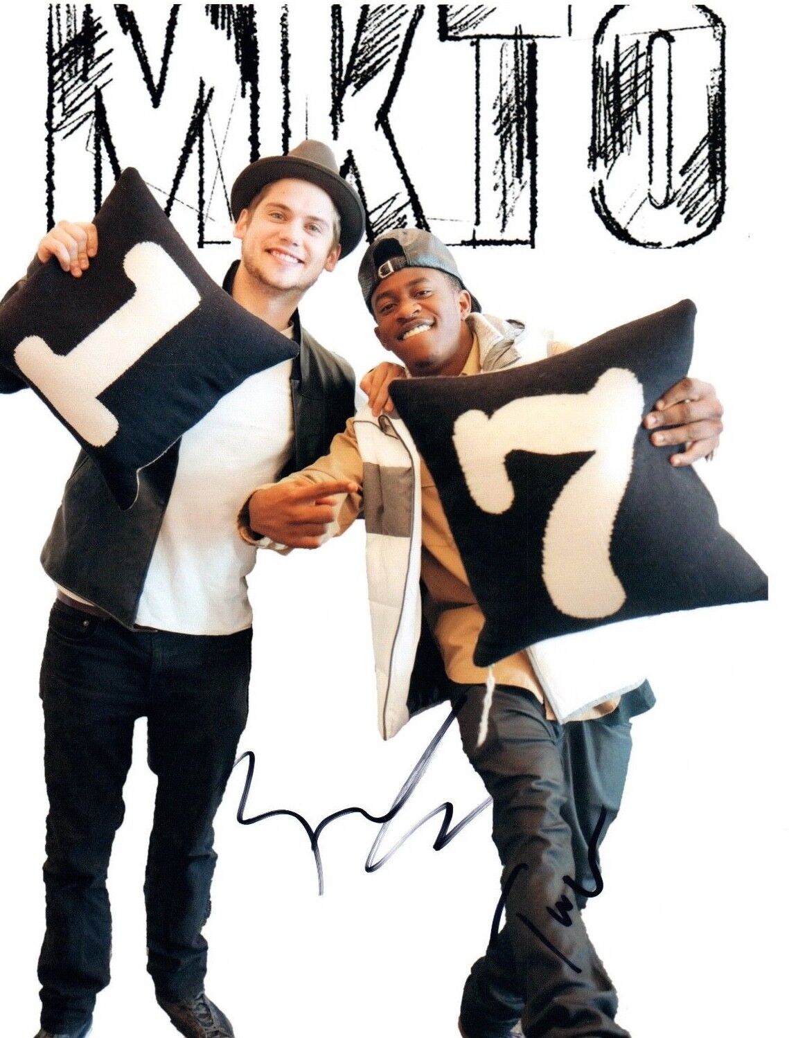 MKTO Signed Autographed 8x10 Photo Poster painting Tony Oller & Malcolm David Kelley COA VD