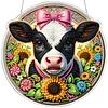 Cow DIY Diamond Painting Hanging Pendants Acrylic Crafts Kit for Home Wall Decor