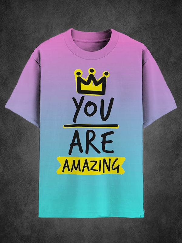 Men's You Are Amazing Gradient Art Print T-Shirt