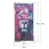 DIY 5D Full Drill Round Diamond Color Lion Painting Kit Rhinestone Drawing