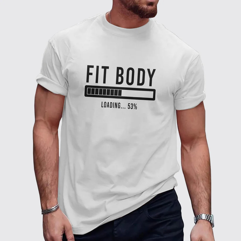 Casual Men's Printed Gym T-Shirt