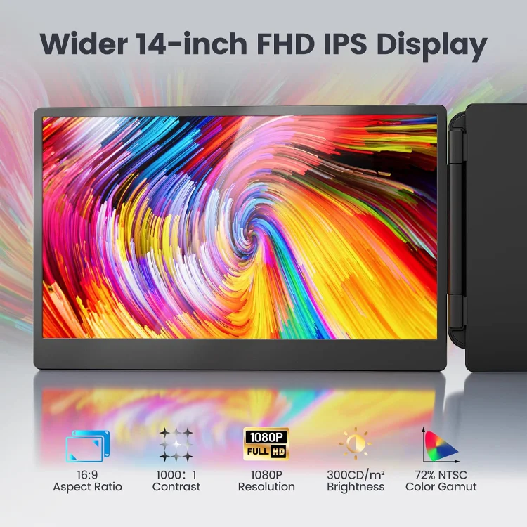 OFIYAA P2 Tri-Screen 14 inches Laptop Screen Extender