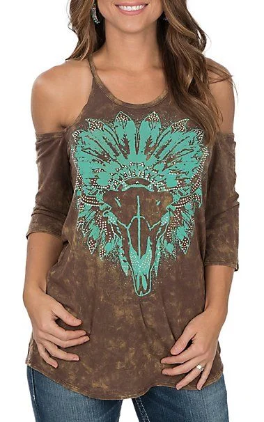 Western Geometric Patterns Women's Casual Tee