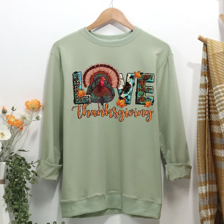 Love Thanksgiving Women Casual Sweatshirt