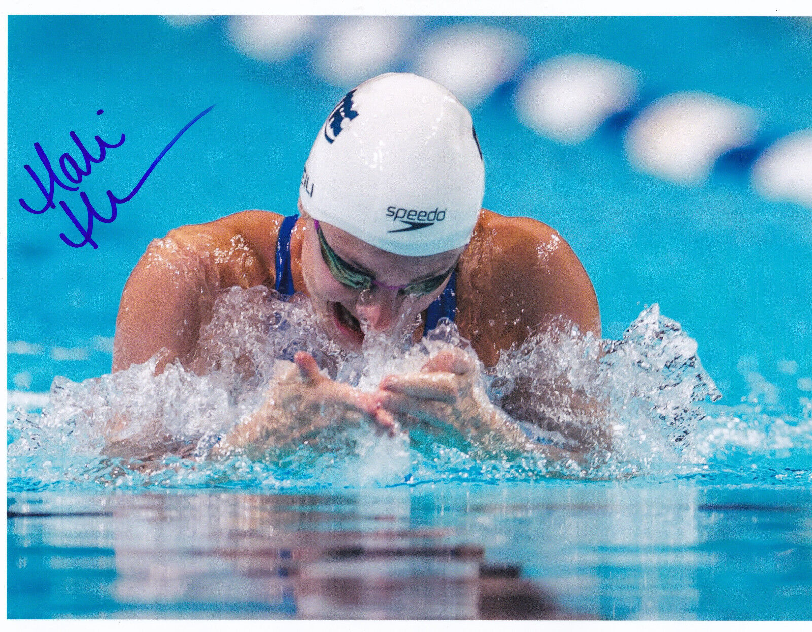 Katie Meili Signed 8.5x11 Inch Photo Poster painting USA Swimming 2016 Rio Olympics COA