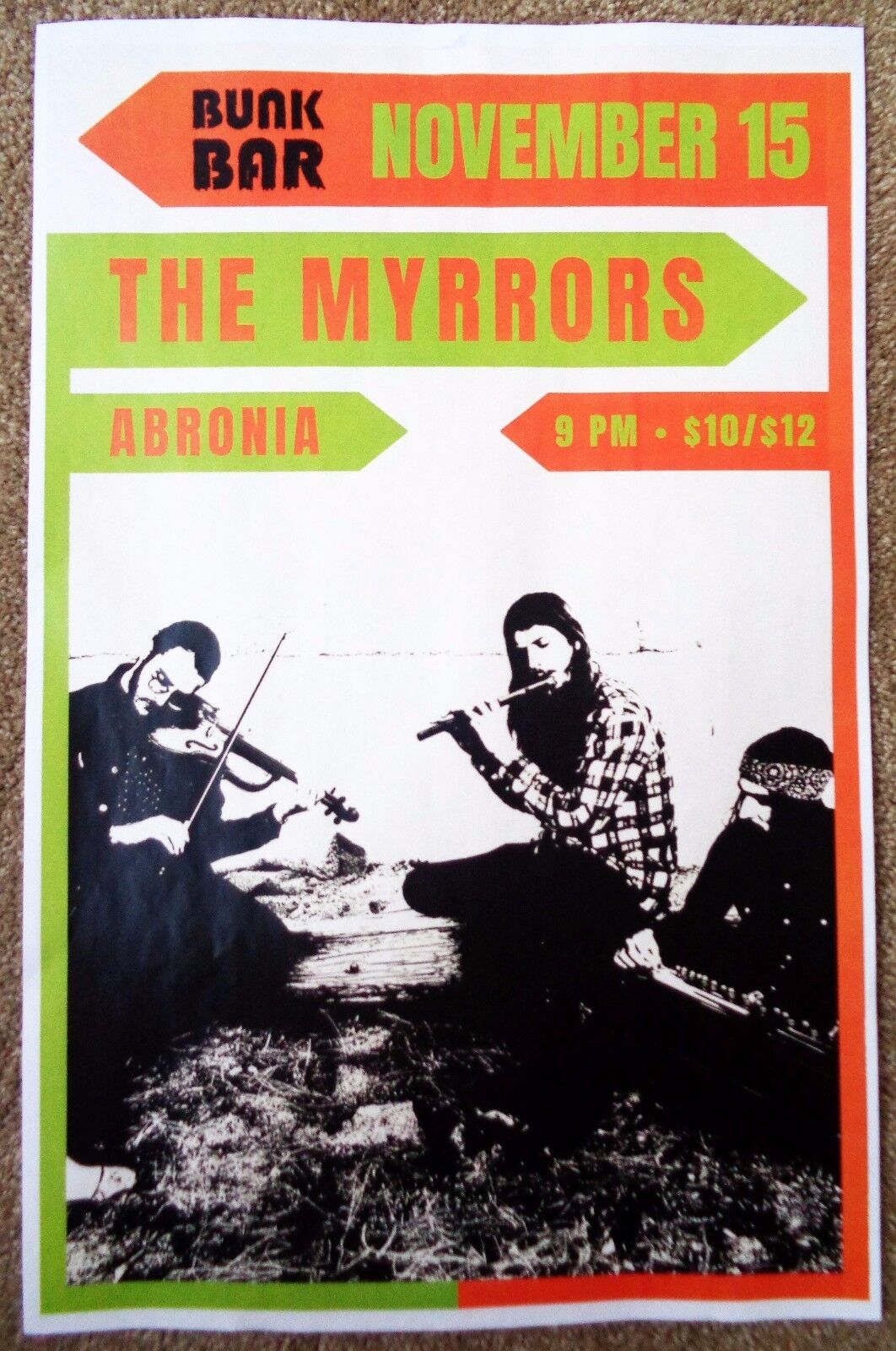 THE MYRRORS 2017 Gig POSTER Portland Oregon Concert