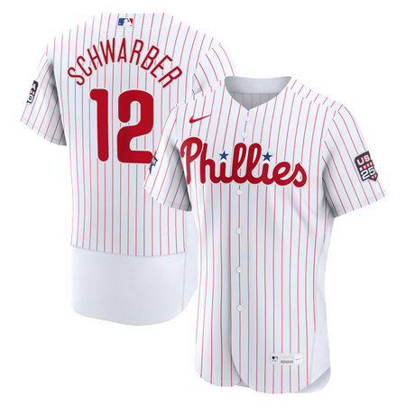 Men's Philadelphia Phillies #12 Kyle Schwarber Nike White 2026 All-Star Game Authentic Jersey