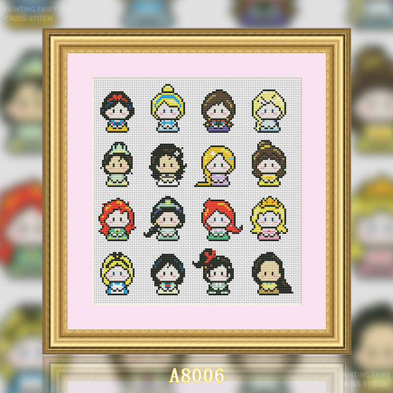 [A8006-Little Princess] Painting Fairy Cross Stitch