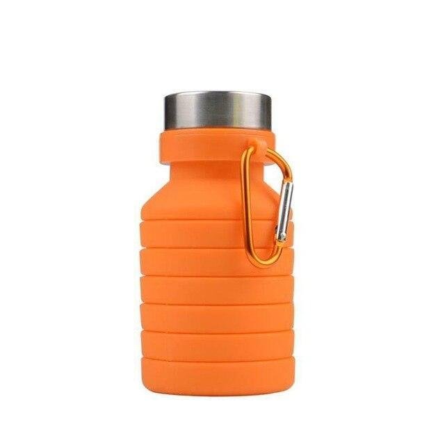 550ML Travel Sport Folding Outdoor Retractable Silicone Collapsible Water Bottle