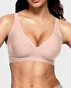 Seamless Deep V Push-Up Wireless Bra