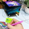 uk.everydayedeals Diamond Painting Luminous Portable Vacuum Suction Pen Accessories Tool - Sunset Trees
