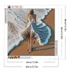 (US Local)Girl-Full Round Diamond Painting(40x40cm)