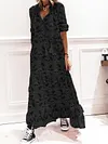 Skull Printed Long Sleeves Maxi Dress