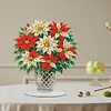 Poinsettia Diamond Dot Painting Ornament DIY Double Sided Acrylic Stand