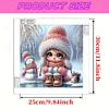 Snow Girl - Diamond Painting - Partial Special Shaped Drill(Canvas|30*30cm)