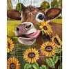 >SALE<Full Embroidery Eco-cotton Thread 11CT Printed Cow Cross Stitch Kit 40x50cm