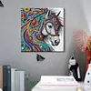 Regenbogen-strukturiertes Mandala-Pferd speziell geformte 5D-DIY-Teilbohrer-Diamanten-Punkte, Edelstein-Kunstsets mit Rahmen, Diamanten-Gem&auml;lde, Edels