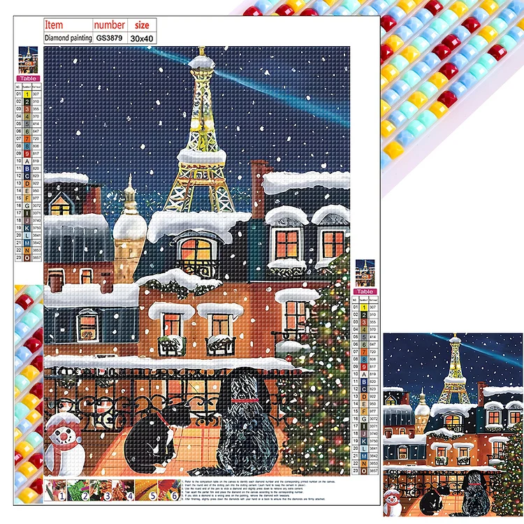 Snow City 30*40CM (Canvas) Full Square Drill Diamond Painting gbfke