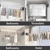 Indoor And Outdoor Punch-Free Retractable Clothesline, Wall-Mounted Clothesline With Anti-Droop Function, Indoor Clothesline Is Suitable For Bedrooms, Balconies, Hotels And Other Scenes
