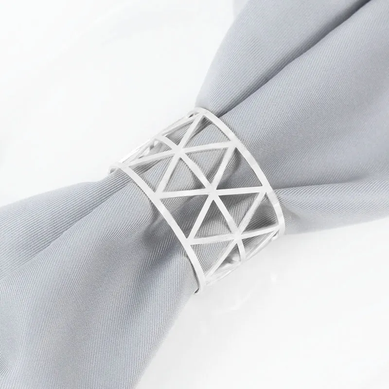 6pcs Rose Gold Napkin Ring Chair Buckles Birthday Party Table Decoration Wedding Favors Christmas Dinner Table Napkin Holders