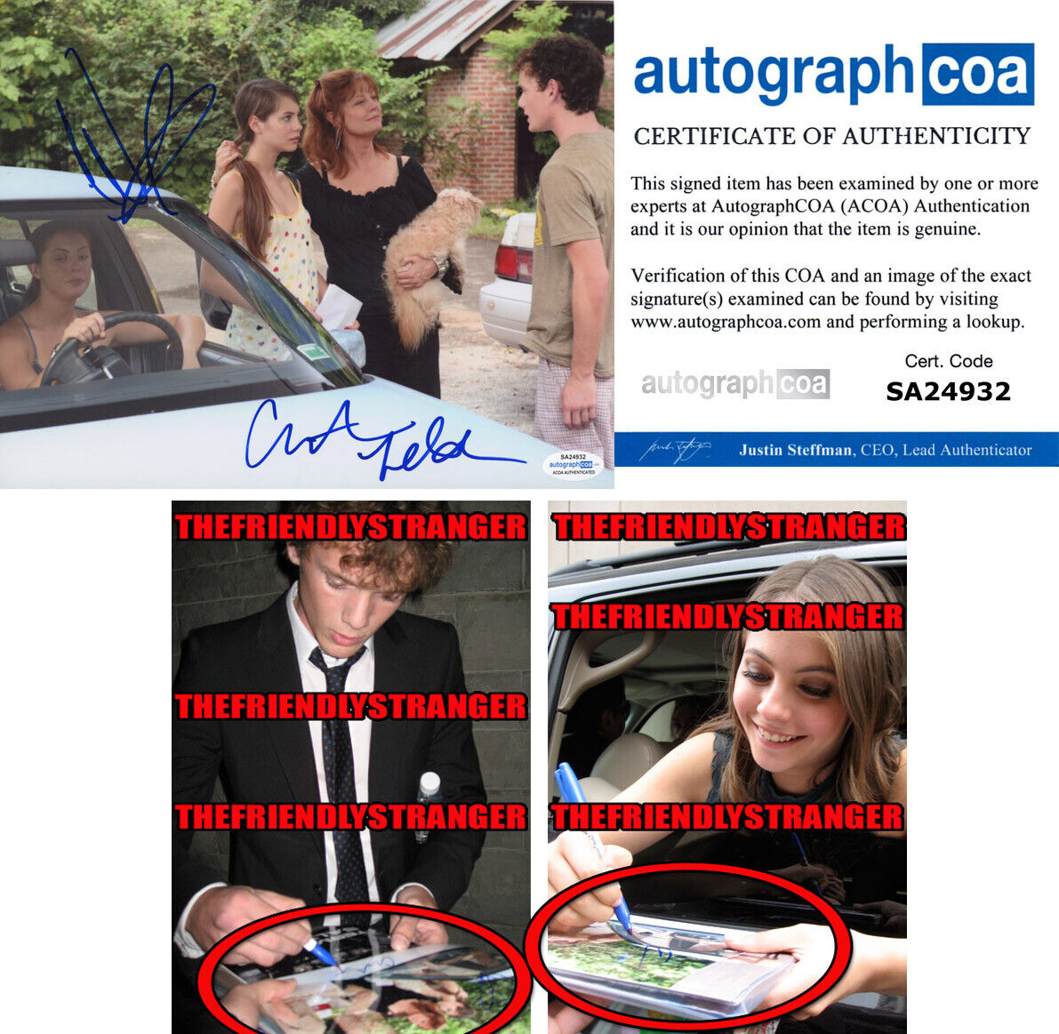 ANTON YELCHIN & WILLA HOLAND signed MIDDLE OF NOWHER 8X10 Photo Poster painting EXACT PROOF ACOA