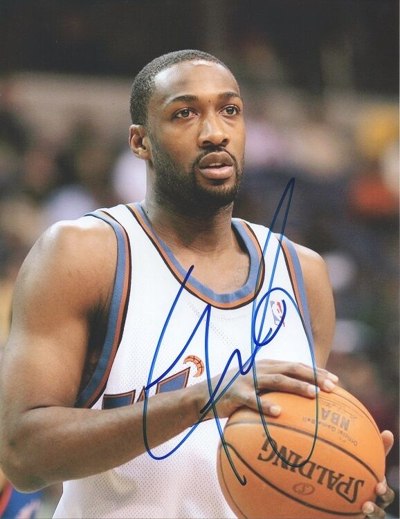 *GILBERT ARENAS*SIGNED*AUTOGRAPHED*Photo Poster painting*WASHINGTON*WIZARDS*COA*8.5' X 11