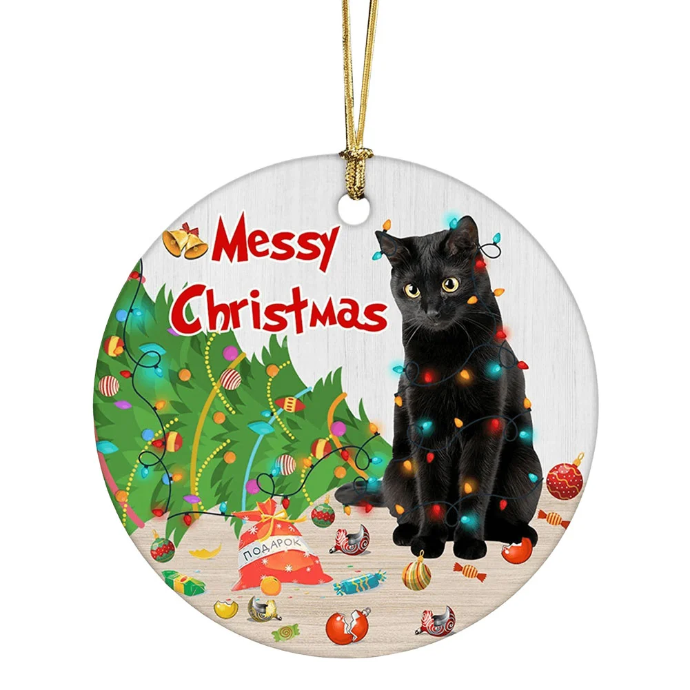 Xmas Tree Hanging Animal Pendants Cute Christmas Decorations for Cat/Dog Lover