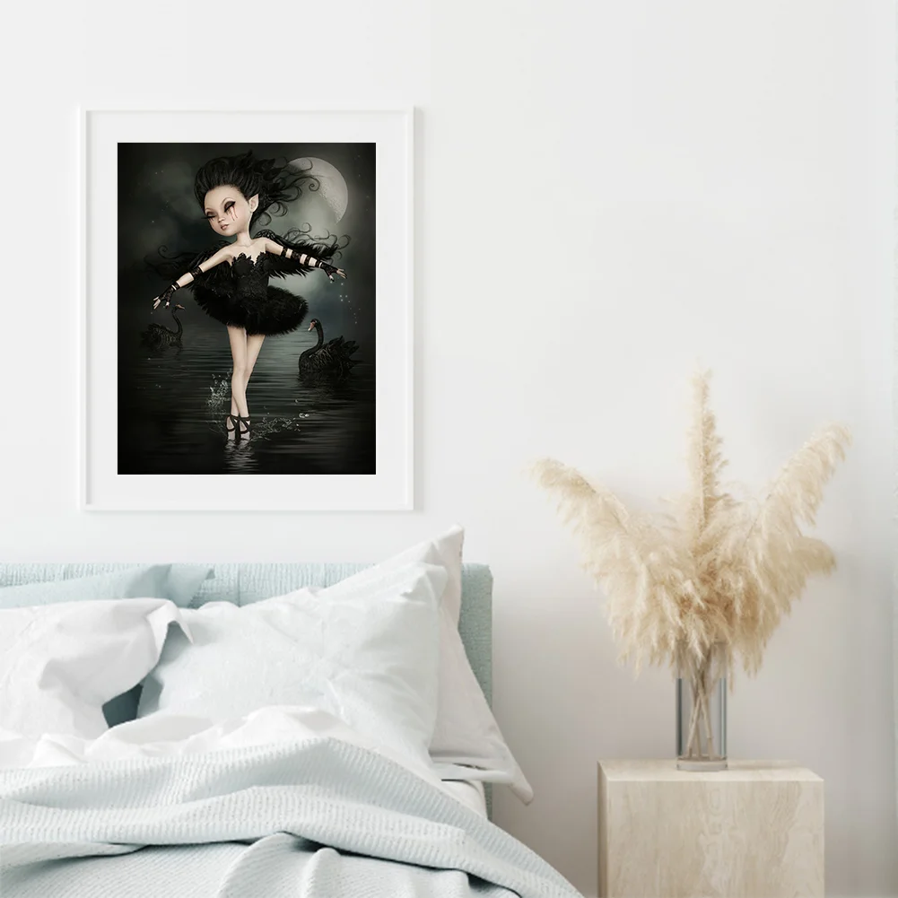 5D DIY Full Round Drill Diamond Painting Big Eyes Doll Rhinestone (NH643)