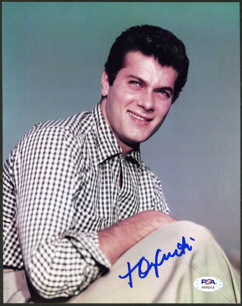 Tony Curtis SIGNED 8x10 Photo Poster painting Defiant Ones Some Like It Hot PSA/DNA AUTOGRAPHED