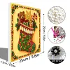 Xmas Socking Framed Special Shape Diamond Painting Kit 25x25cm