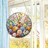 (Upgrade Size)DIY Diamond Painting Art Double Sided Effect Pendant Colorful Stained Glass Hanging Ornament Kit(rFlowers)
