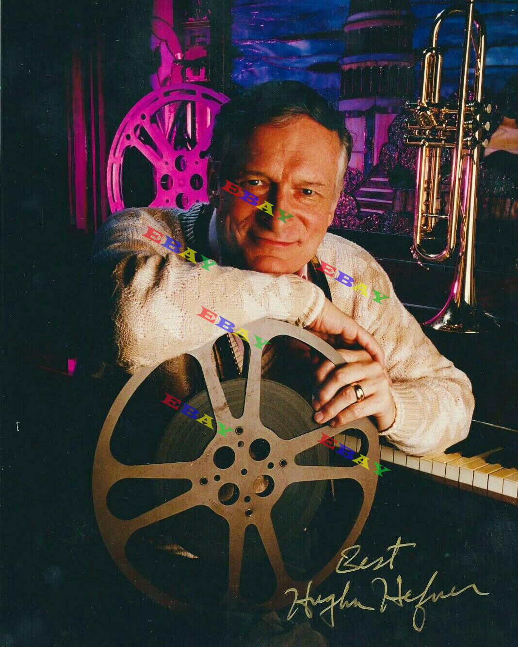 HUGH HEFNER Autographed Signed 8x10 Photo Poster painting REPRINT