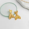 Stylish Fish Tail Golden Earrings