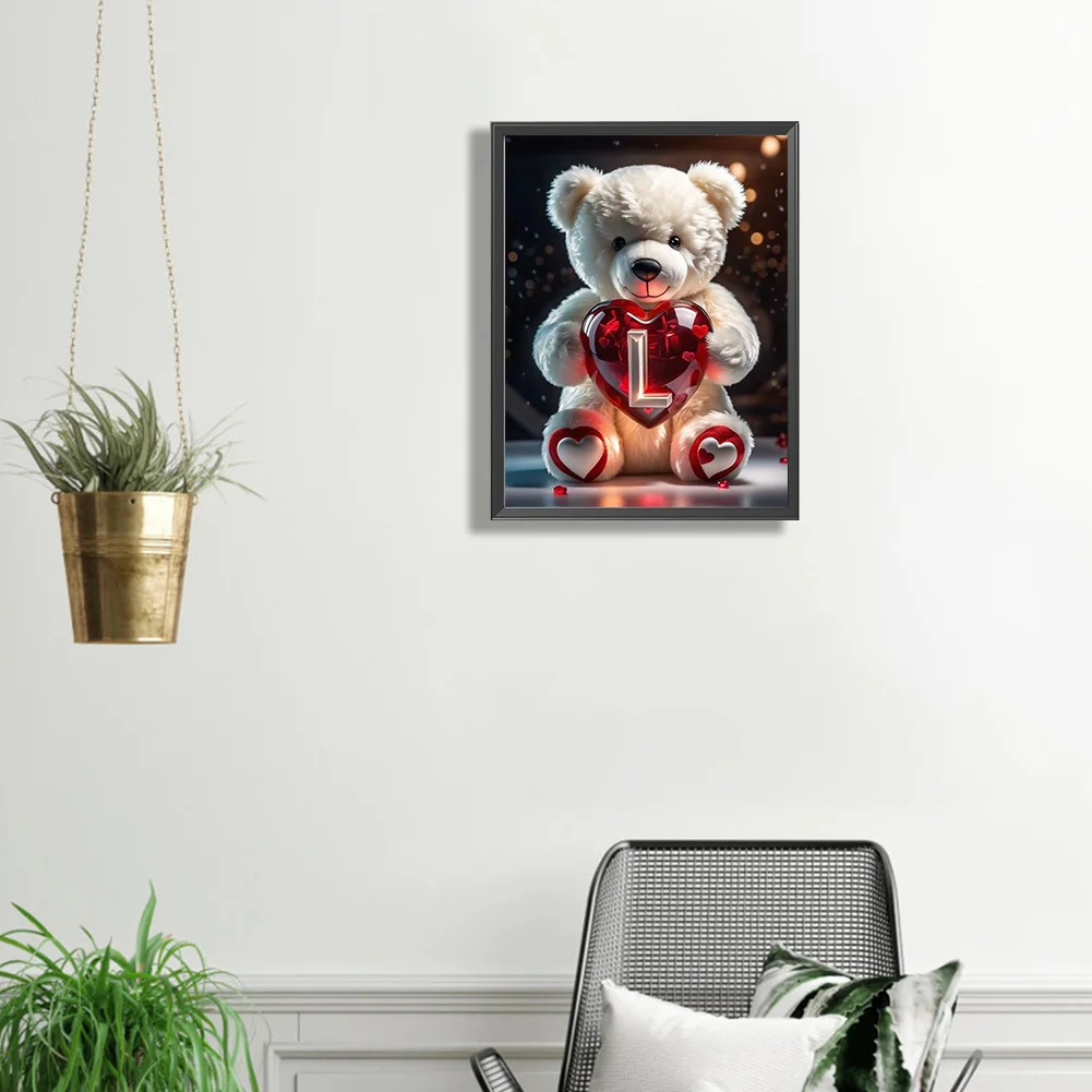 Diamond Painting - Full Square Drill - Bear Love L(Canvas|35*45cm)