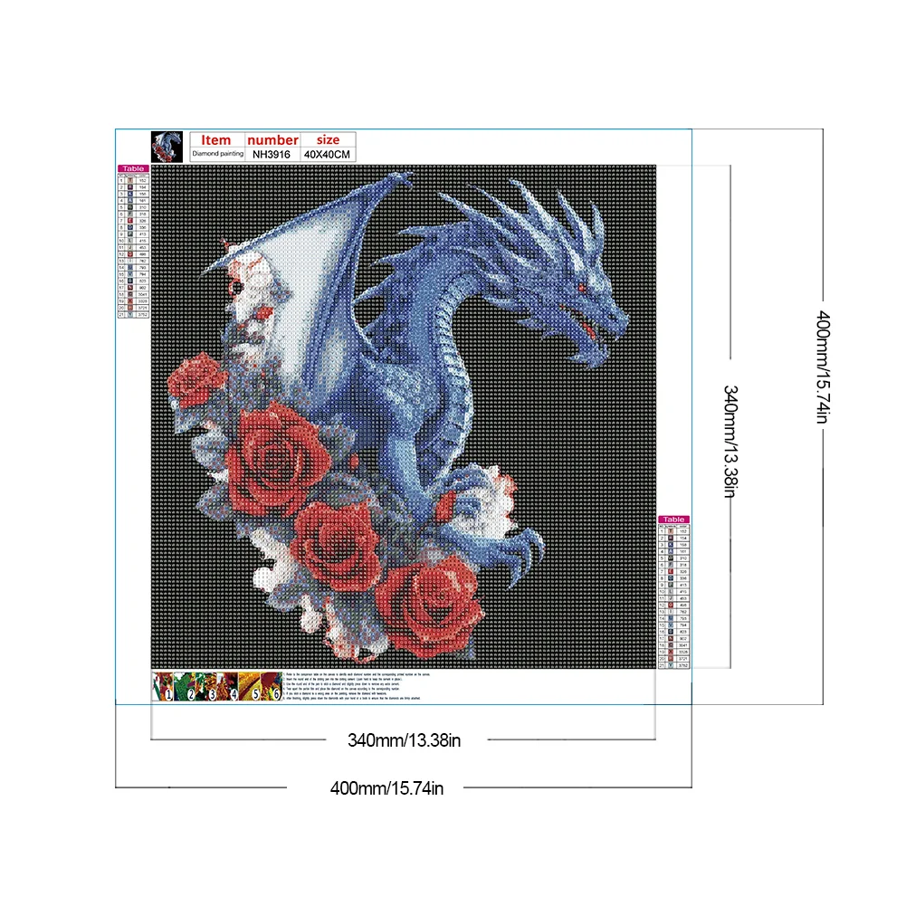 Diamond Painting - Full Round Drill - Dragon(Canvas|40*40cm)