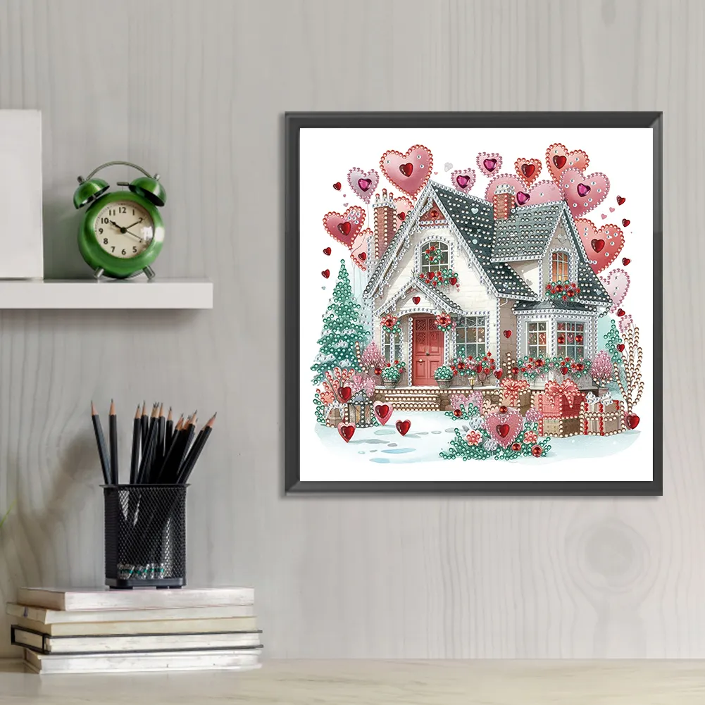 Diamond Painting - Partial Special Shaped Drill - Love House(Canvas|30*30cm)