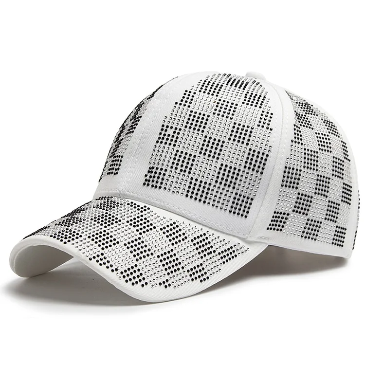 Baseball Cap Women RhinestonesY2k Hat Punk Snapback Original Designer Luxury Ladies Caps Cotton Female Vintage