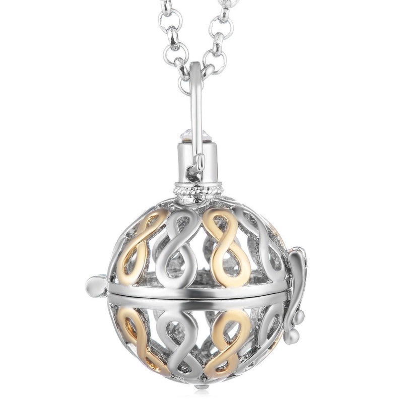 Mexican Bell Feather Tassel Necklace Music Ball Women Aromatherapy Essential Oil Diffuser Exquisite Ornament