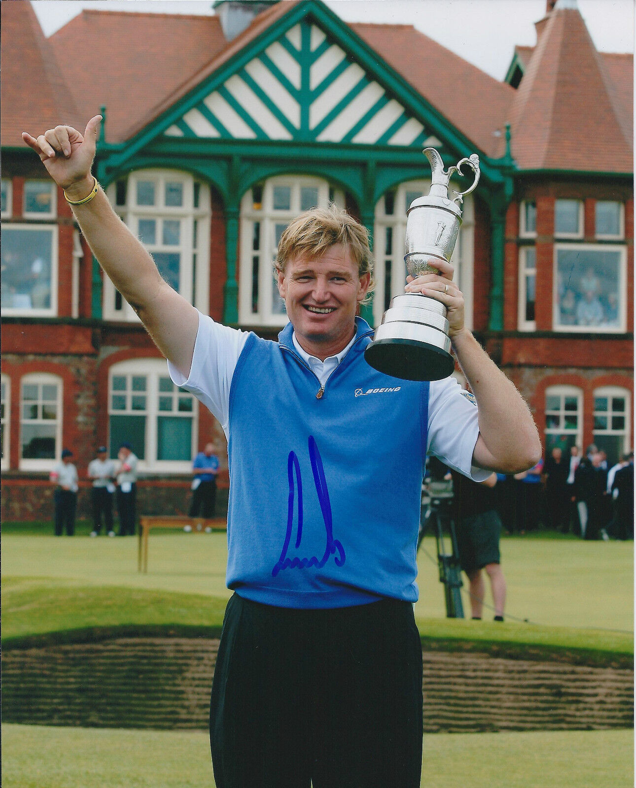 Ernie ELS SIGNED AUTOGRAPH 10x8 Photo Poster painting AFTAL COA 2012 Open Winner GOLF